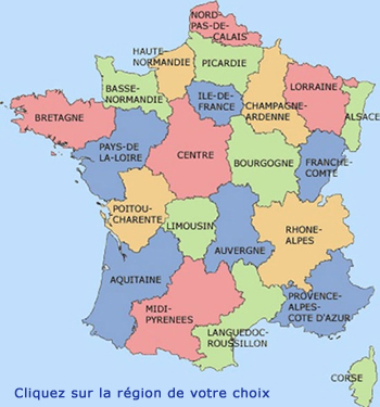 carte de France des régions